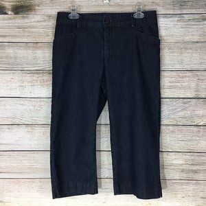 Lee Denim Capri Dark Wash Just below the Waist